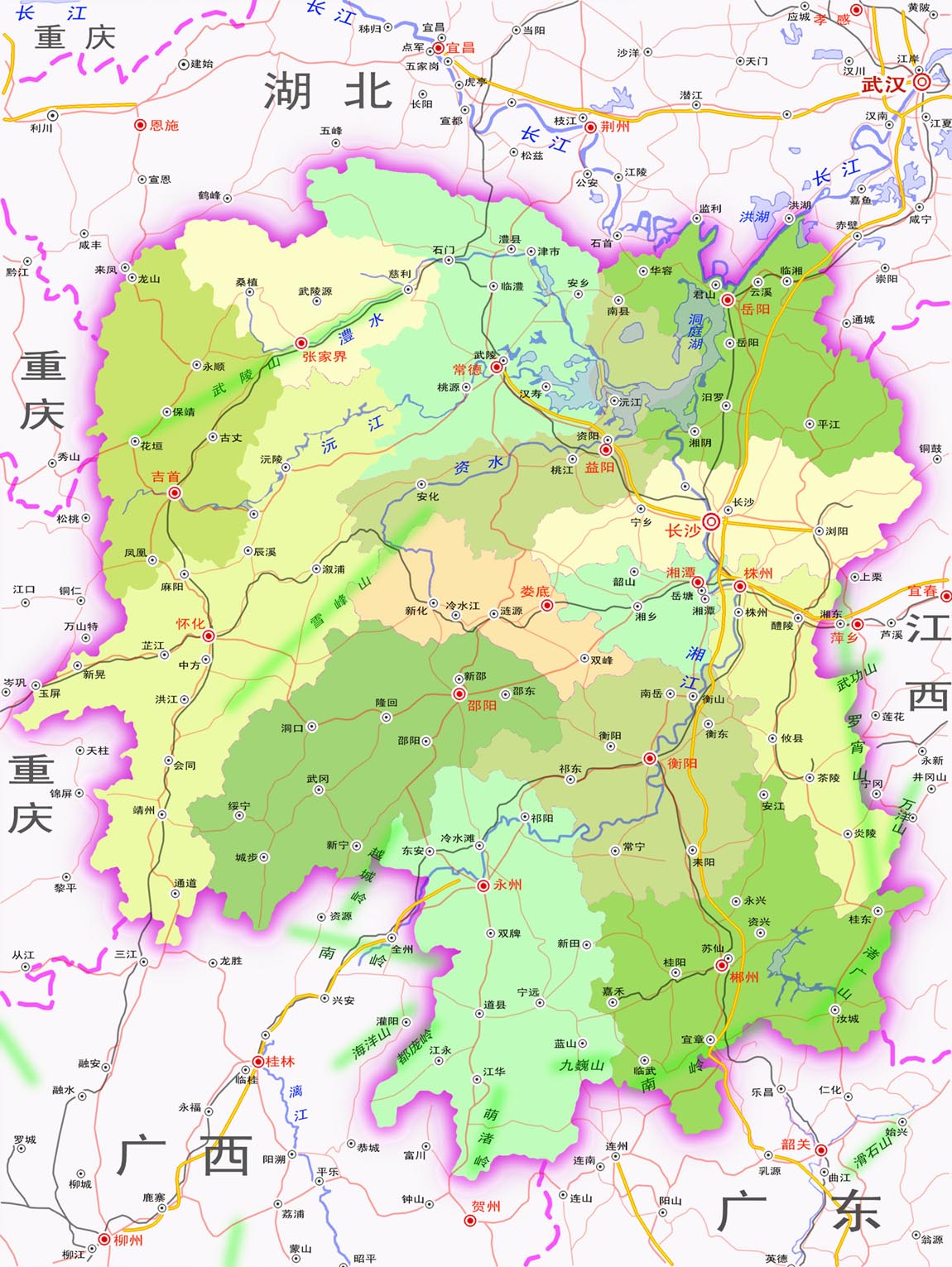 湖南省地图高清版-图4