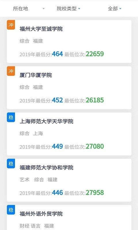 高考志愿填报参考系统